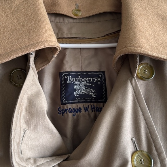 Vintage Burberry Tan Nova Check Plaid Lined Double Breasted Tie Trench Coat - Picture 5 of 16